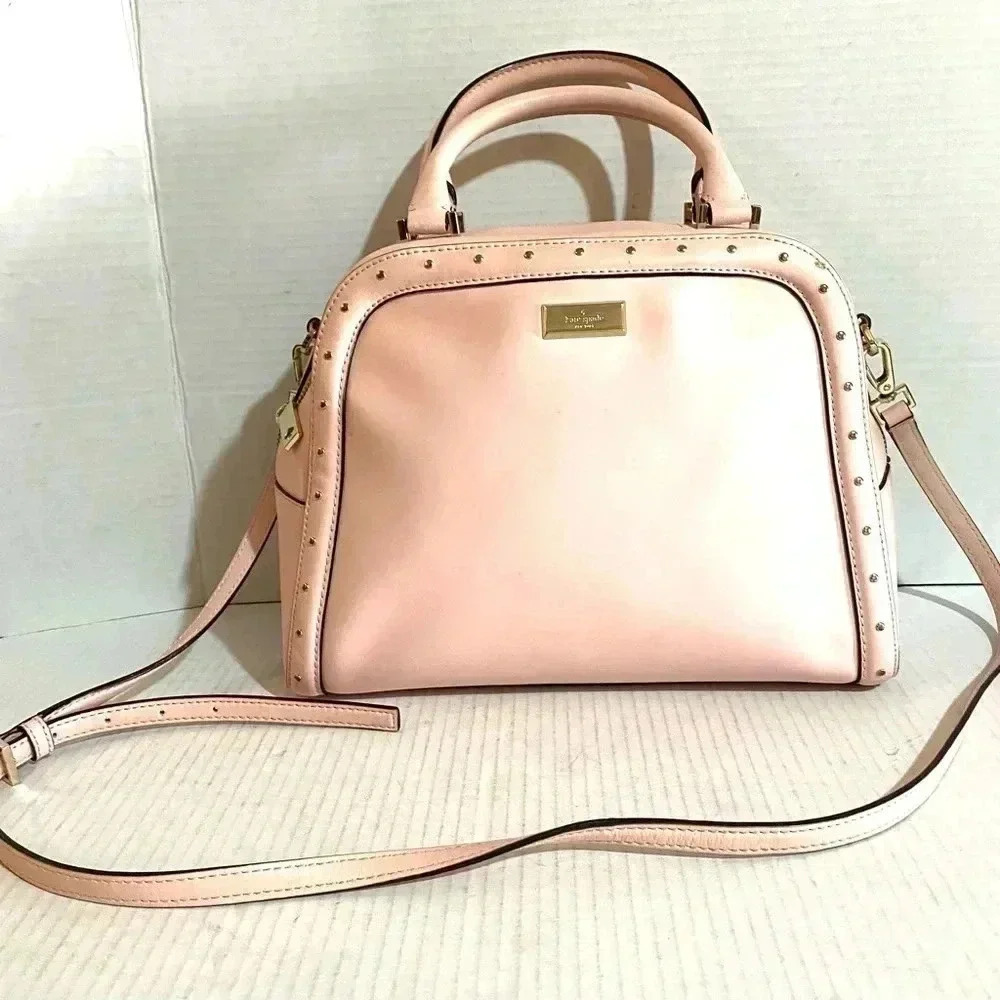 Kate spade pink leather satchel handbag